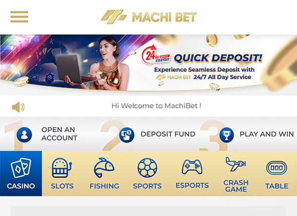 machi777 net in casino how to start playing at machi777 casino step 1